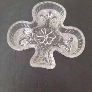 Indian Tiara Glass Club Shape Nut Dish or Ash Tray